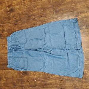 Thread and Supply size L chambray wide leg pant